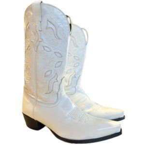 White Tony Lama Boots Size 6
